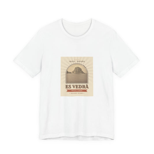 Es Vedrà Vintage Travel Tee — Ibiza Island Graphic T-Shirt