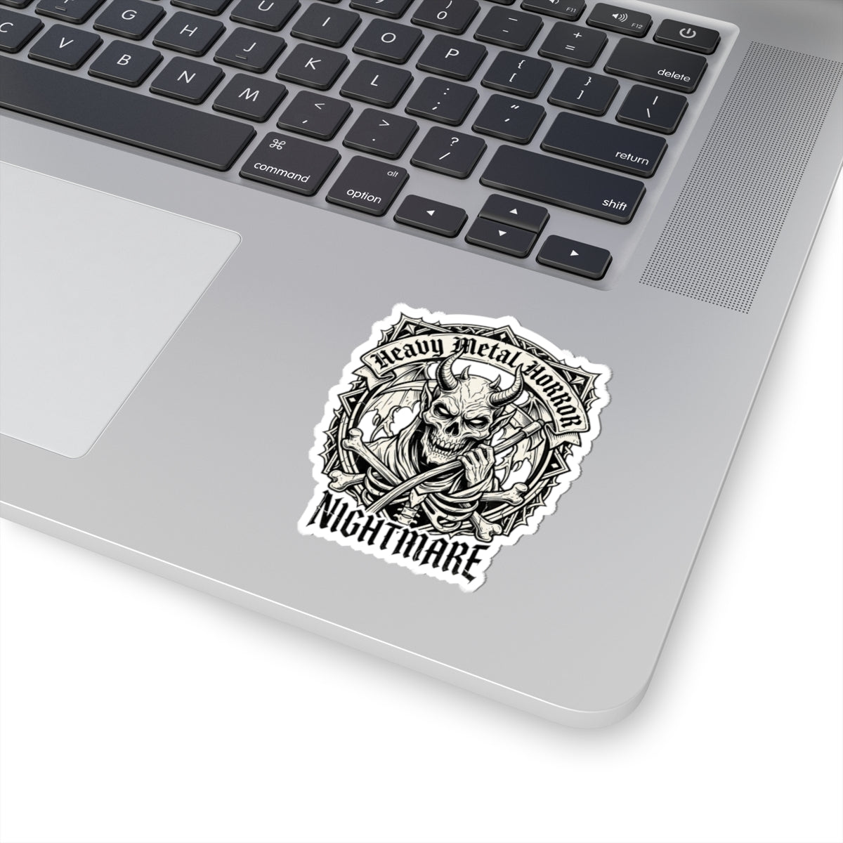 Kiss-Cut Sticker — 'Heavy Metal Horror Nightmare' Skull Demon Decal
