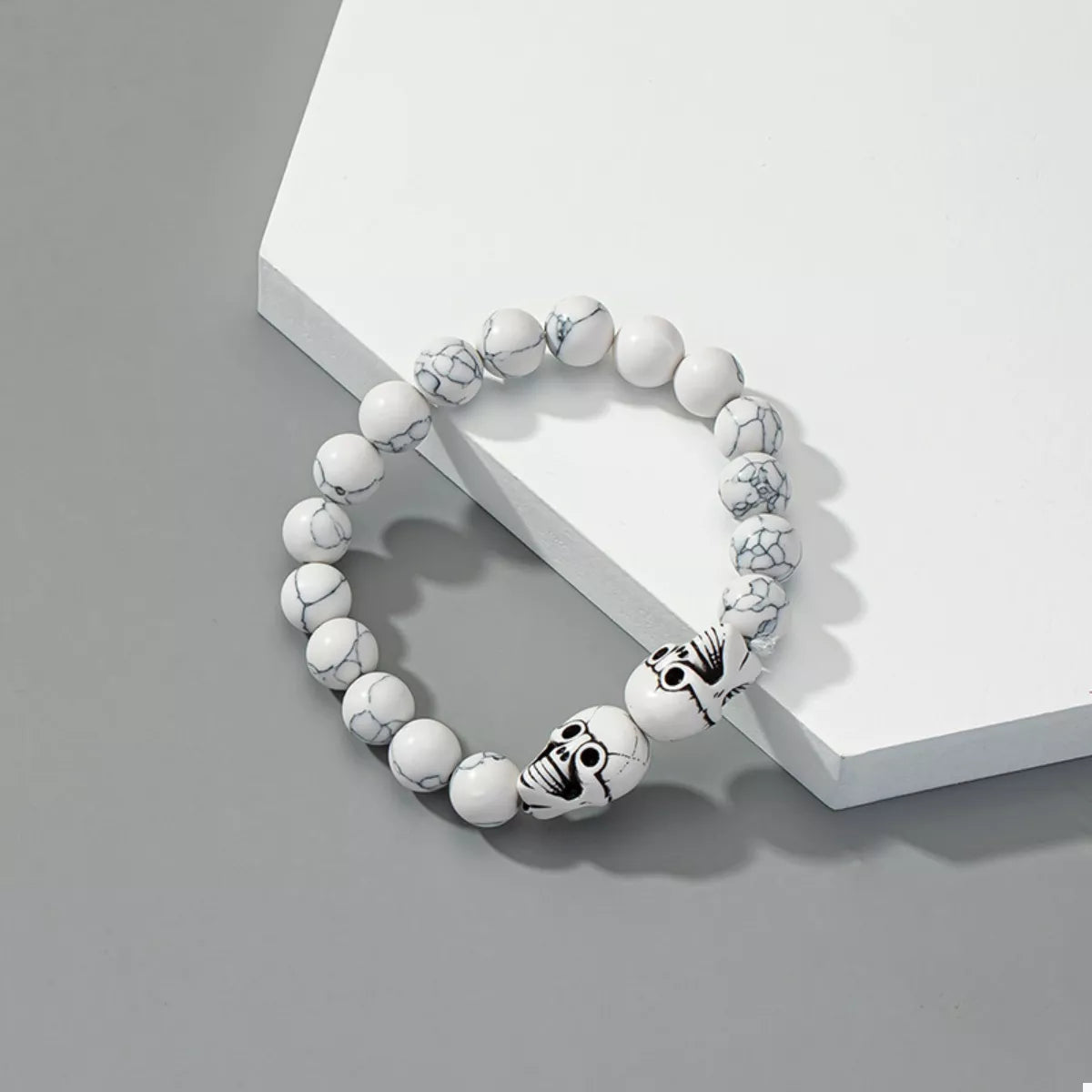 Halloween skull beaded bracelet – view 1