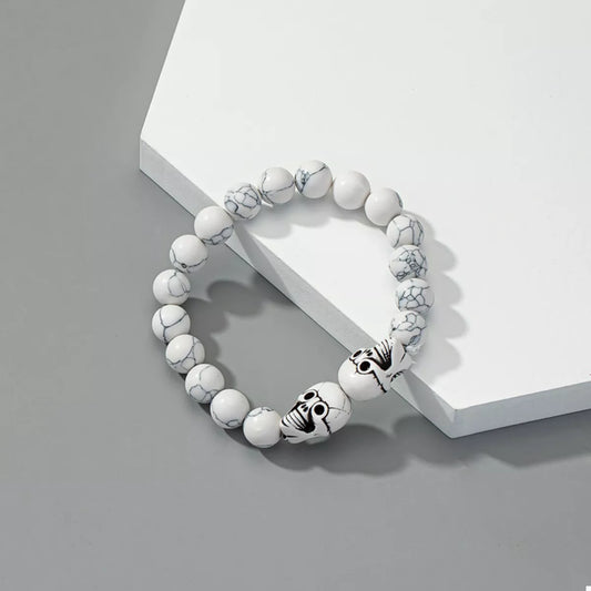 Halloween skull beaded bracelet – view 1