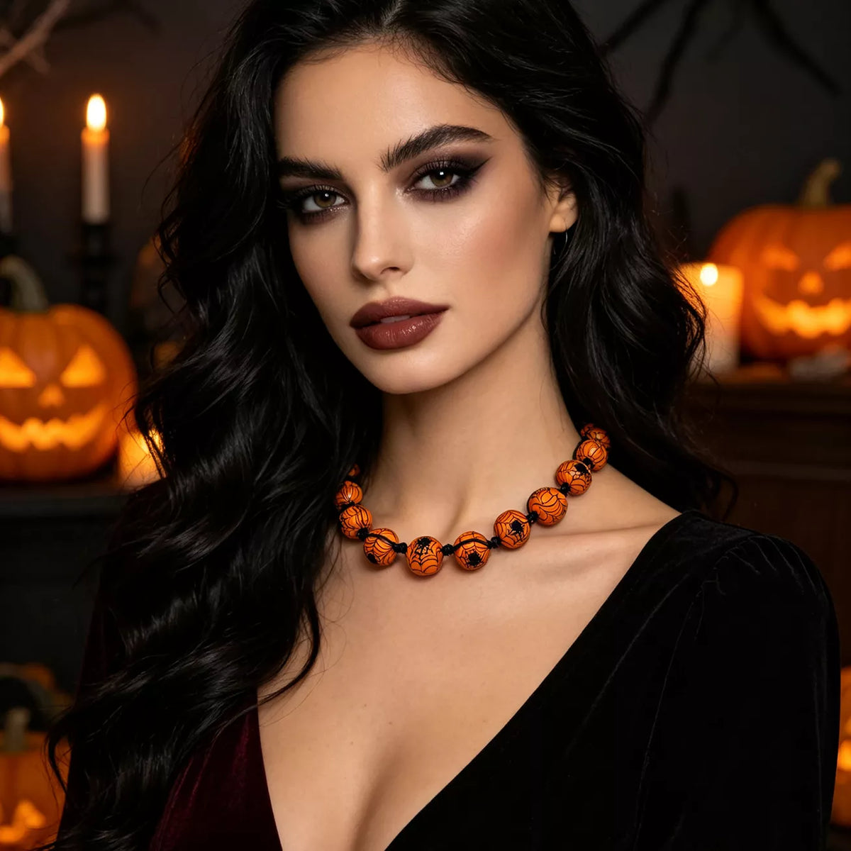 Halloween beaded choker necklace – view 8
