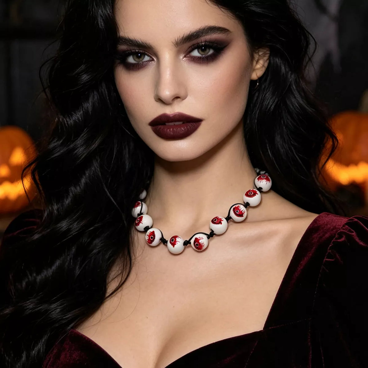 Halloween beaded choker necklace – view 1