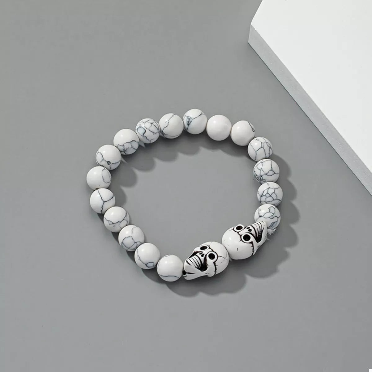 Halloween skull beaded bracelet – view 2