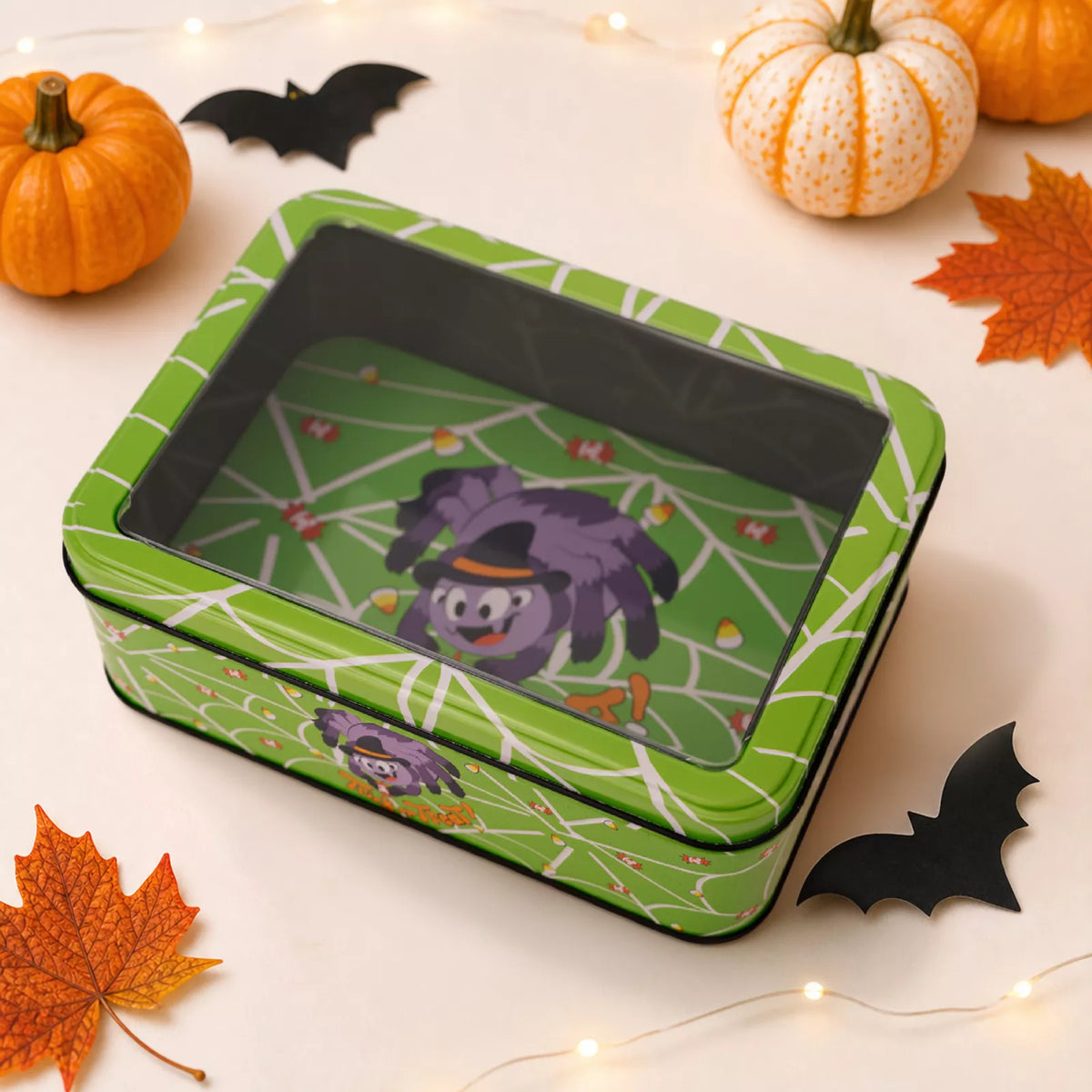 Halloween metal storage box with window display – view 7