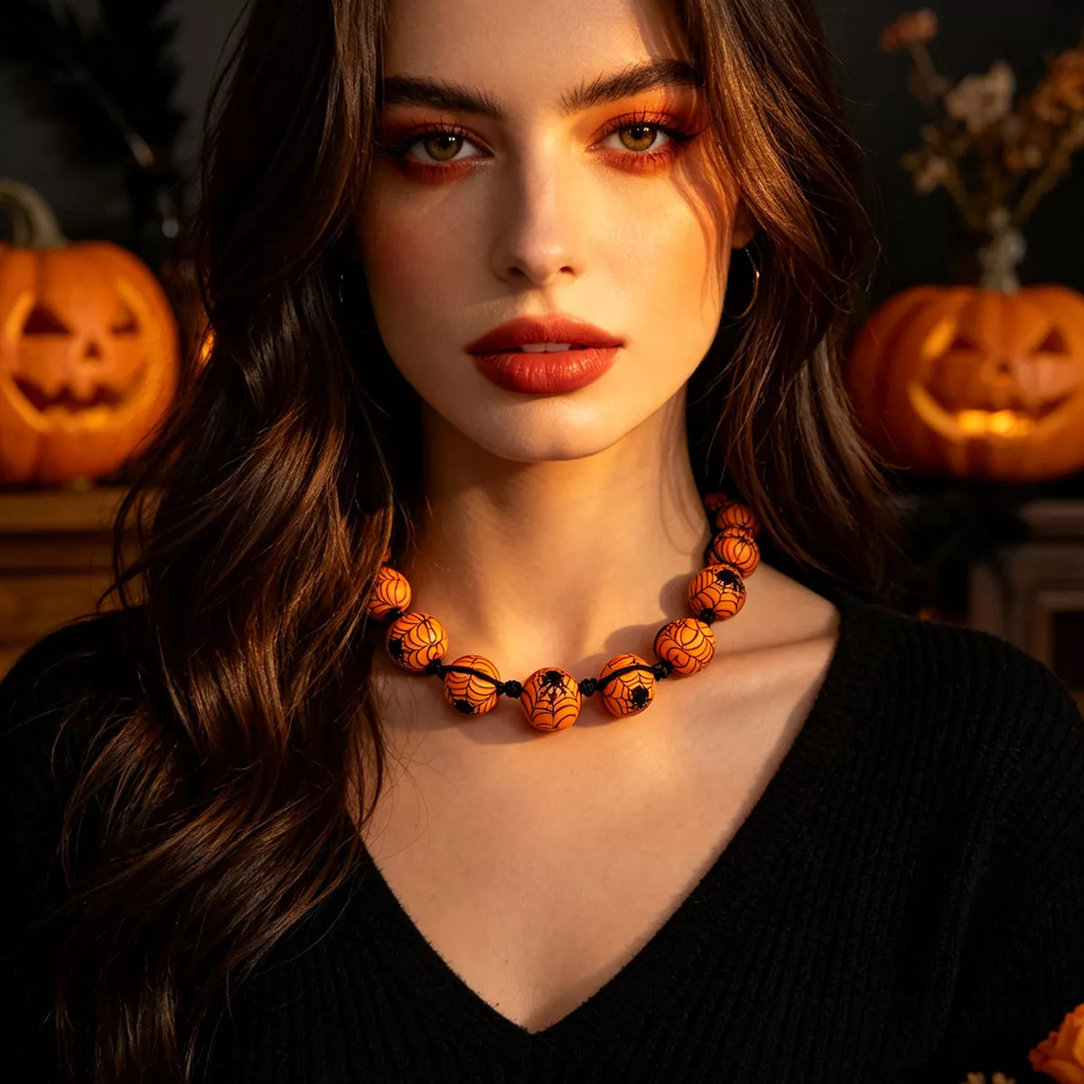 Halloween beaded choker necklace – view 9