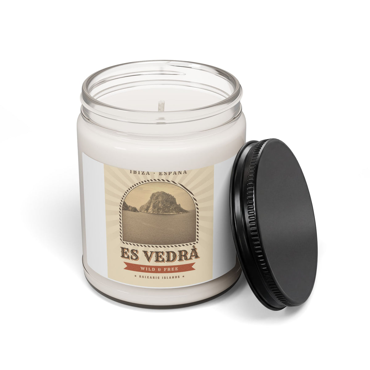 Es Vedrà Scented Soy Candle — Ibiza Vintage Jar Candle, 9 oz