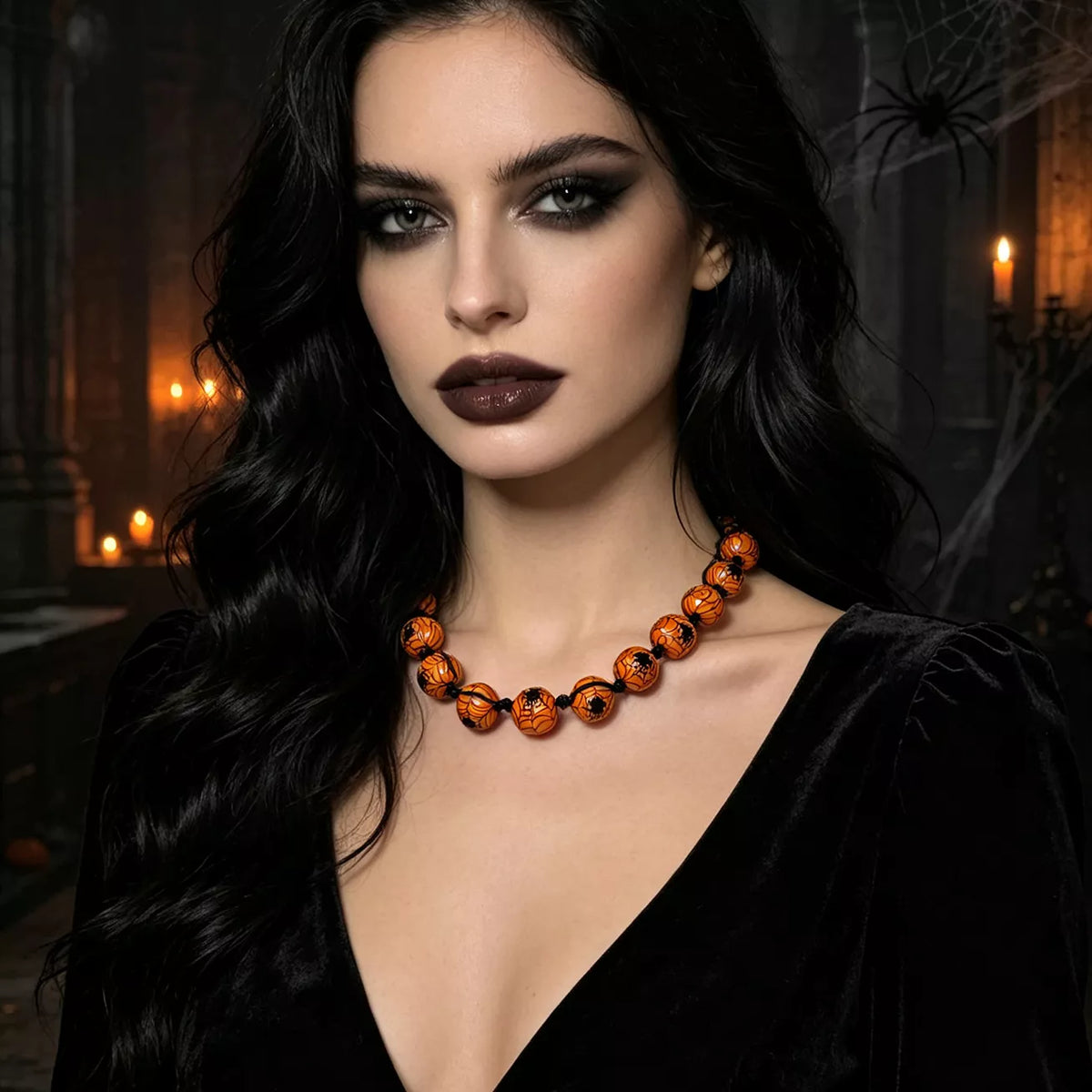 Halloween beaded choker necklace – view 6