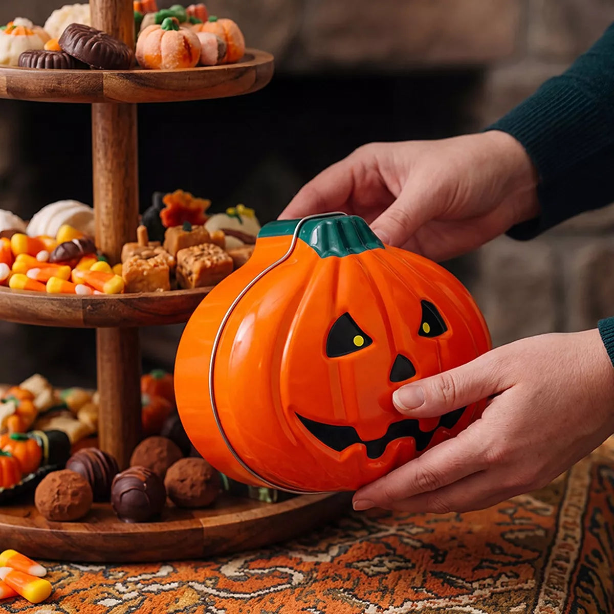 Pumpkin-shaped Halloween storage box – view 5