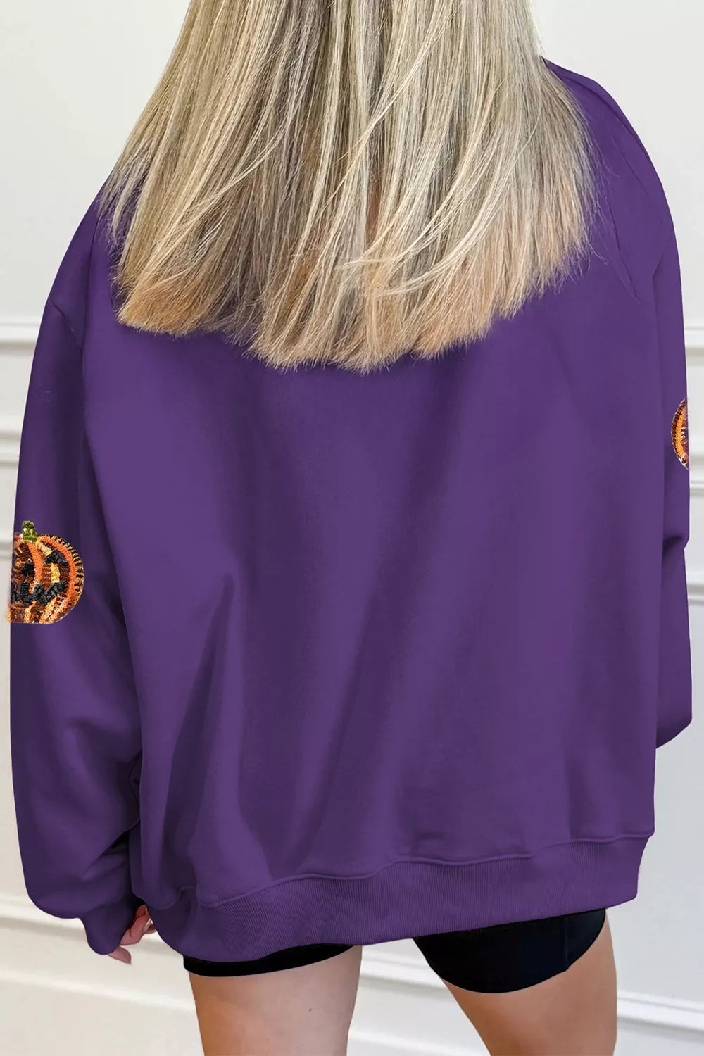 Sequin pumpkin Halloween sweatshirt – view 2