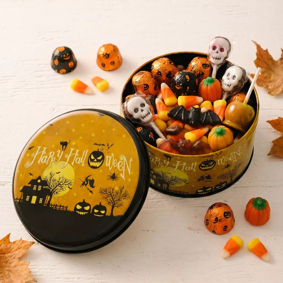 Halloween decorative metal candy tin – view 2