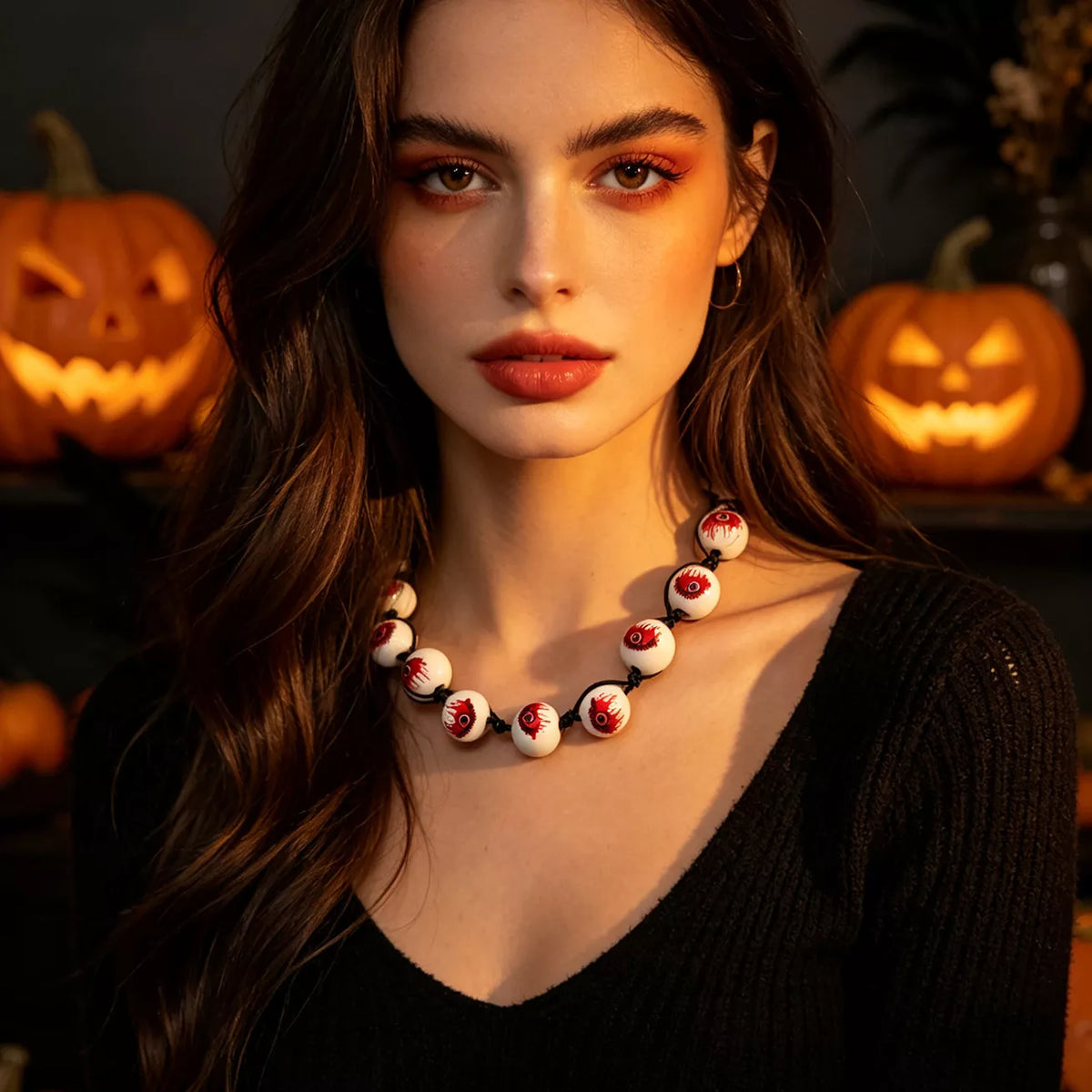 Halloween beaded choker necklace – view 3